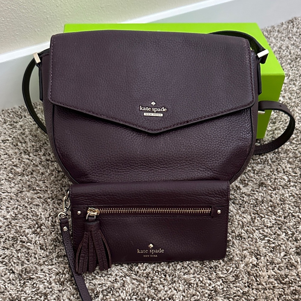 Kate Spade Dark Purple Crossbody Bag